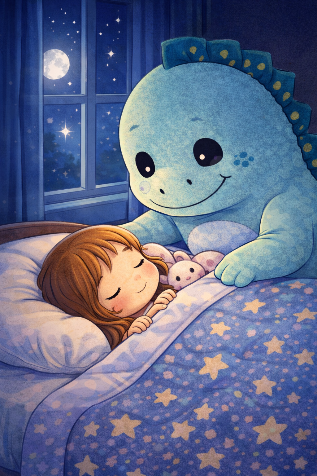 Derp in a moonlit tuck scene